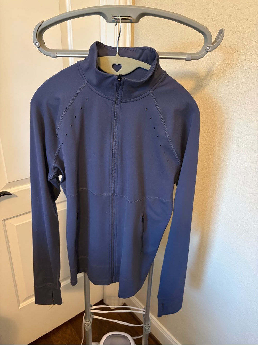 Zella Purple Full-Zip Jacket with Yellow Logo